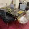 Louis Black Marble Dining Set