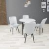 Linga Grey Wooden Round Dining Set