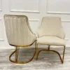 Chelmsford Velvet Gold Frame Chair