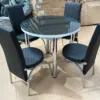 Round Tempered Glass Dining Set