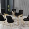 Black & Gold Dining Set